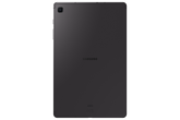Black Samsung tablet on a white background