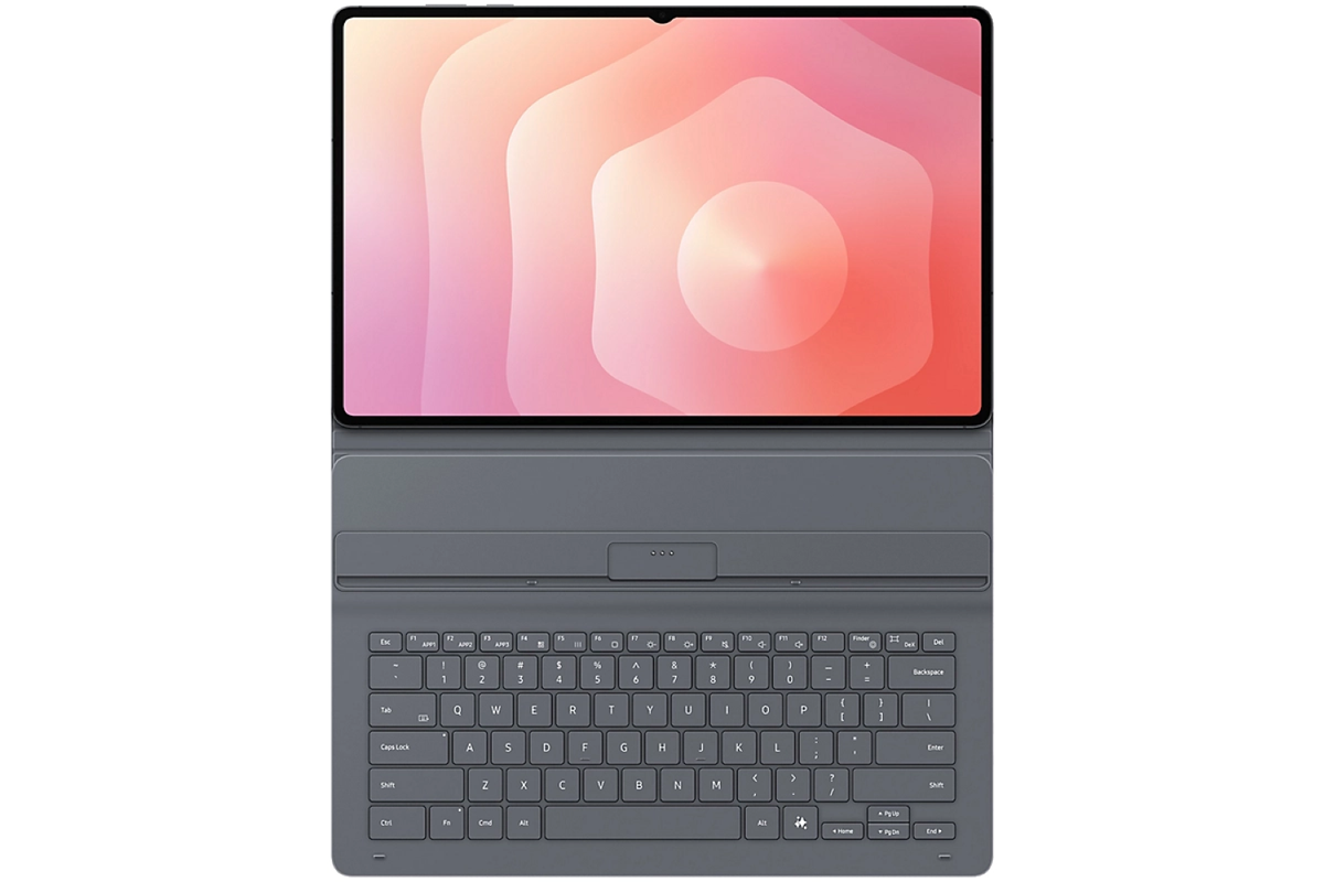 Samsung Galaxy Tab S11 Ultra X936 5G. Tablet with keyboard cover on a white background