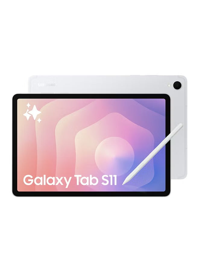 Samsung Galaxy Tab S11 tablet with stylus on a white background