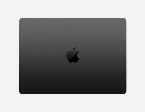 Black Apple laptop on a white background. Apple MacBook Pro 16-inch M4 Max.