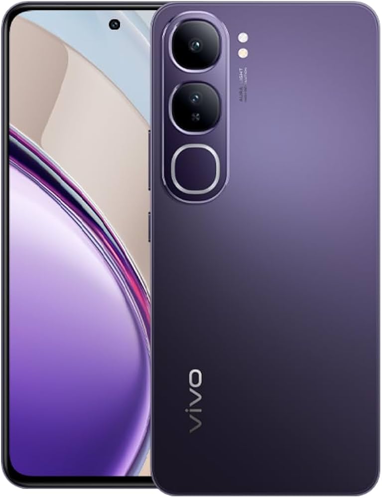 Front and back combo view of Vivo V40-Lite 5G, displaying the large 6.67-inch AMOLED screen and the sleek, modern chassis design.