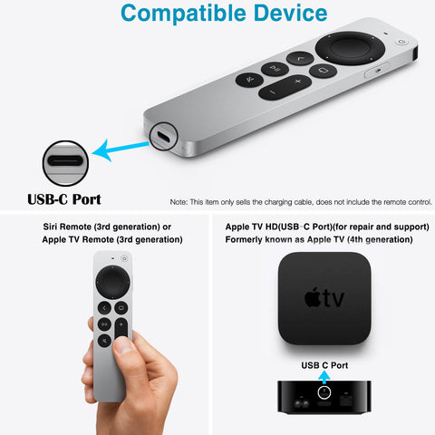Apple Siri Remote (3rd Gen) with USB-C