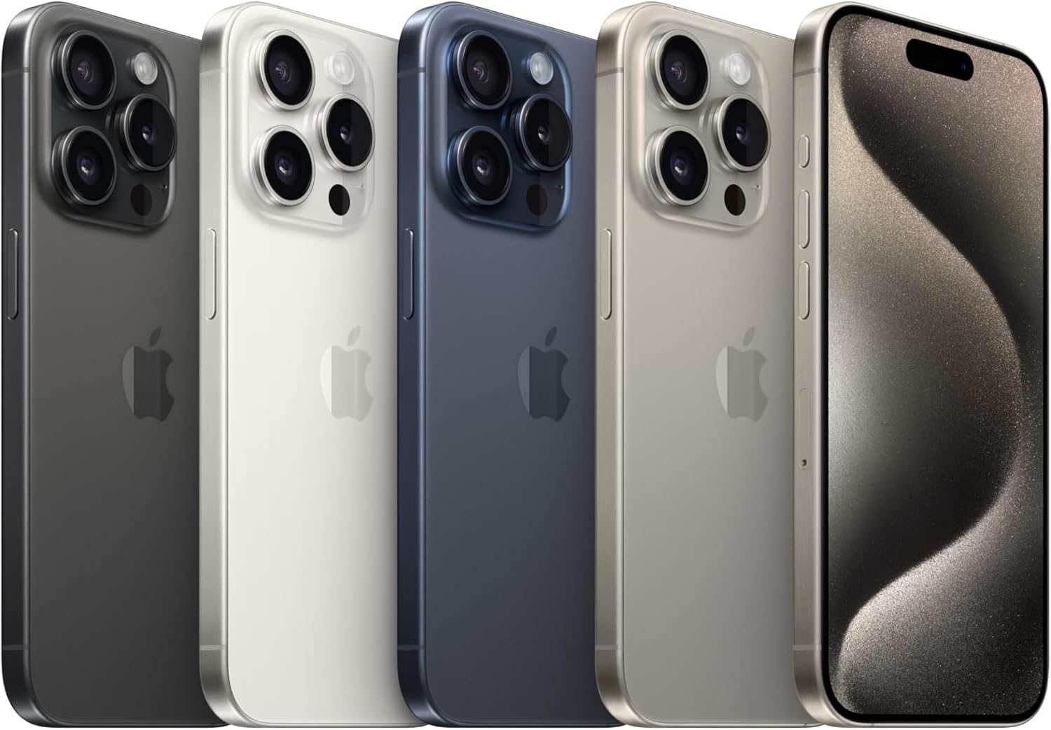 Front and back combo view of a pre-owned iPhone 15 Pro in excellent condition, showcasing the pristine 6.1-inch Super Retina XDR screen with Dynamic Island and the flawless titanium back panel.