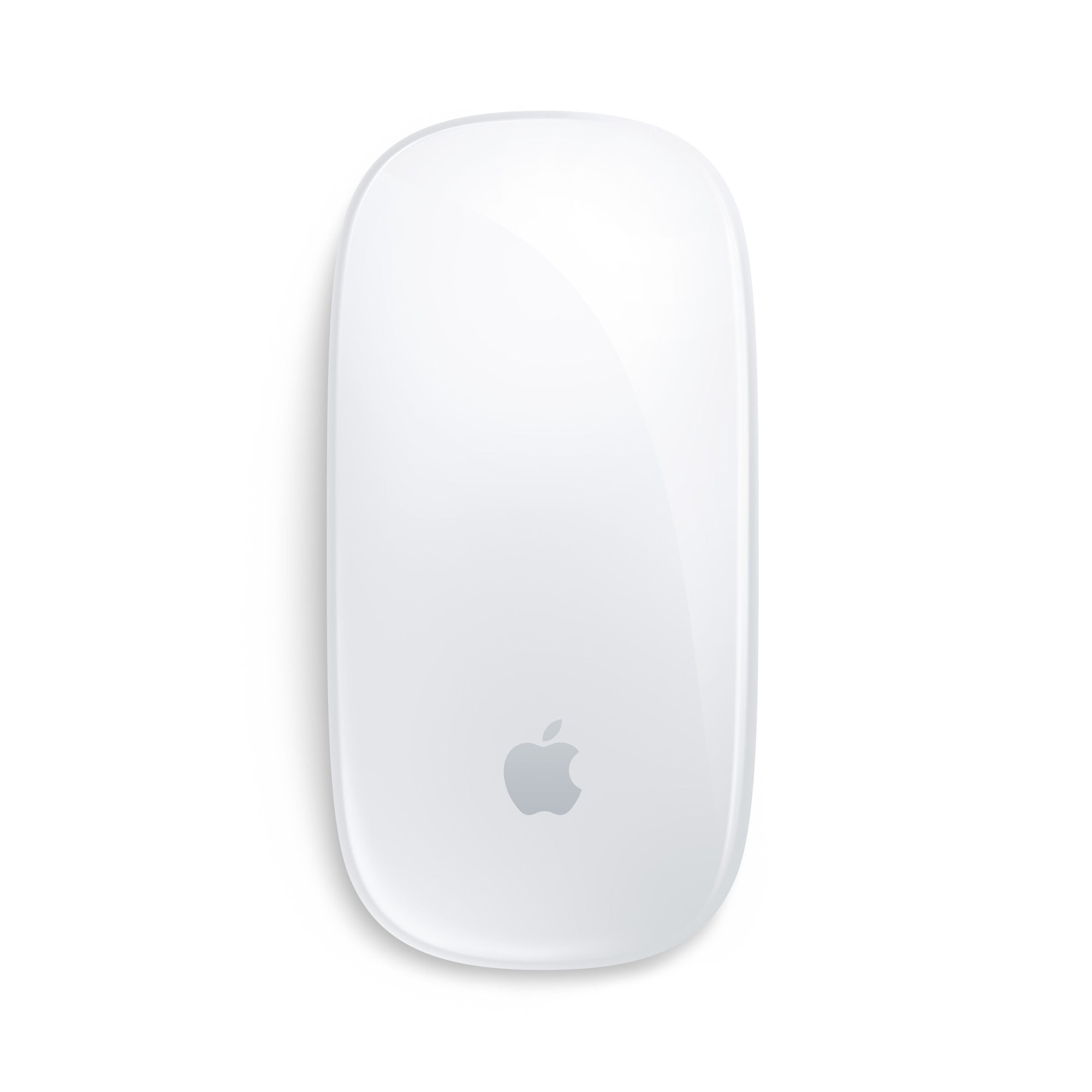 White Apple computer mouse on a white background
