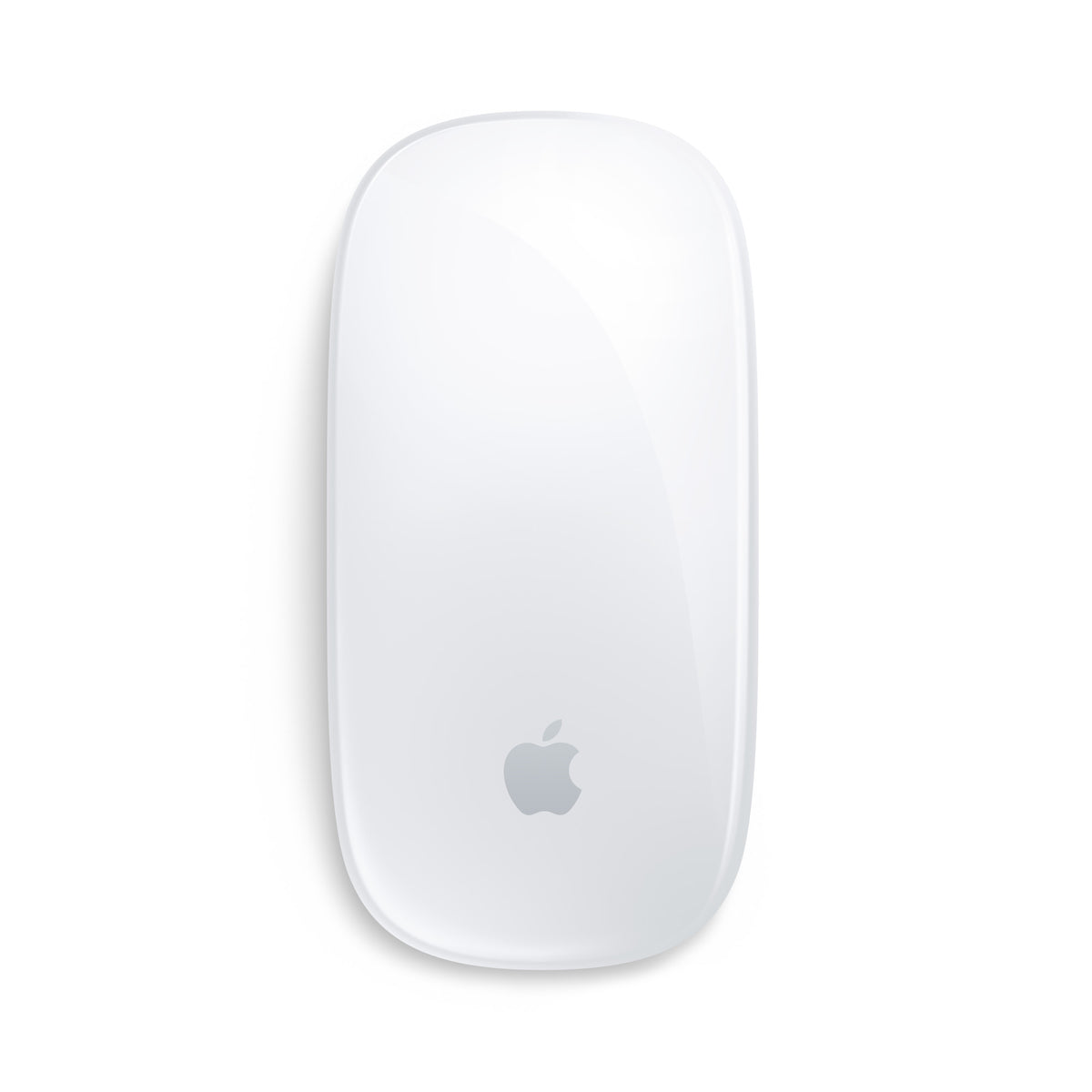 White Apple computer mouse on a white background