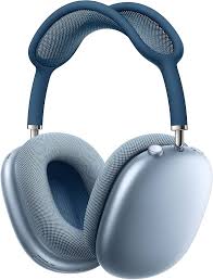 Front view of Apple Air-Pods Max 2 wireless over-ear headphones with premium mesh textile canopy and aluminum earcups on a white background.