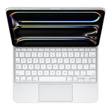 Laptop with a keyboard cover on a white background