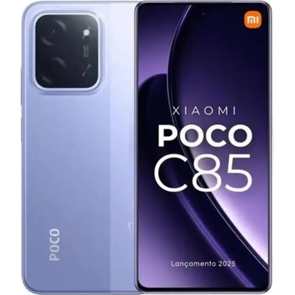 Front and back combo view of Xiaomi PocoC85, displaying the large everyday screen alongside its rugged, modern chassis design.