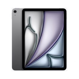 Tablet with a screen protector on a white background. Front and back view of the 11-inch Apple iPad Air M3 chip Cellular model, featuring a Liquid Retina display and a premium aluminum enclosure on a white background.