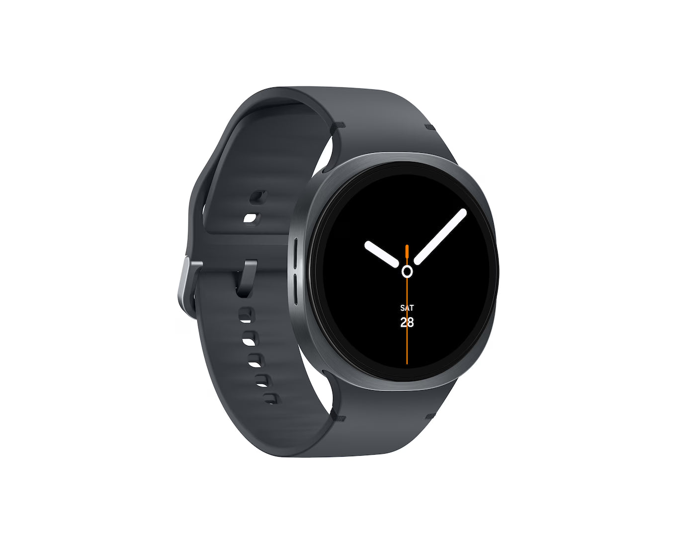 Samsung Galaxy Watch 8 LTE L335 44mm. Black smartwatch on a white background
