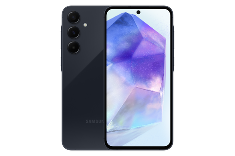 Samsung Galaxy A55 5G - IND  smartphone showing front and back on a white background