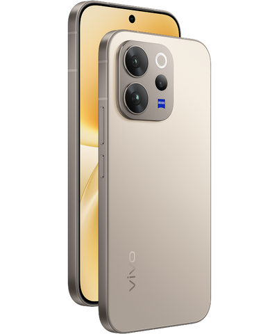 VIVO v70 5G , Two smartphones, one gold and one silver, on a white background